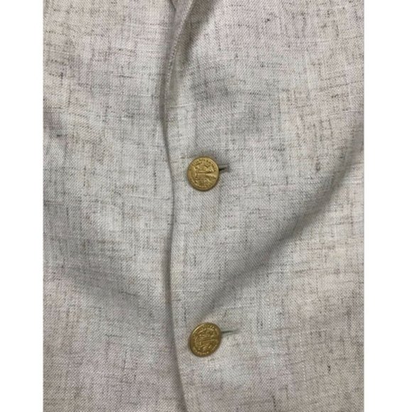 WFF by Farah Mens Ivory Linen Texture Blazer - Picture 8 of 8
